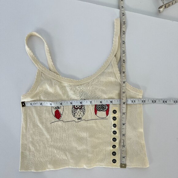 NEW Urban Outfitters BDG Owls Cream Color Crop Tank Top Sz‎ XS - Picture 5 of 5